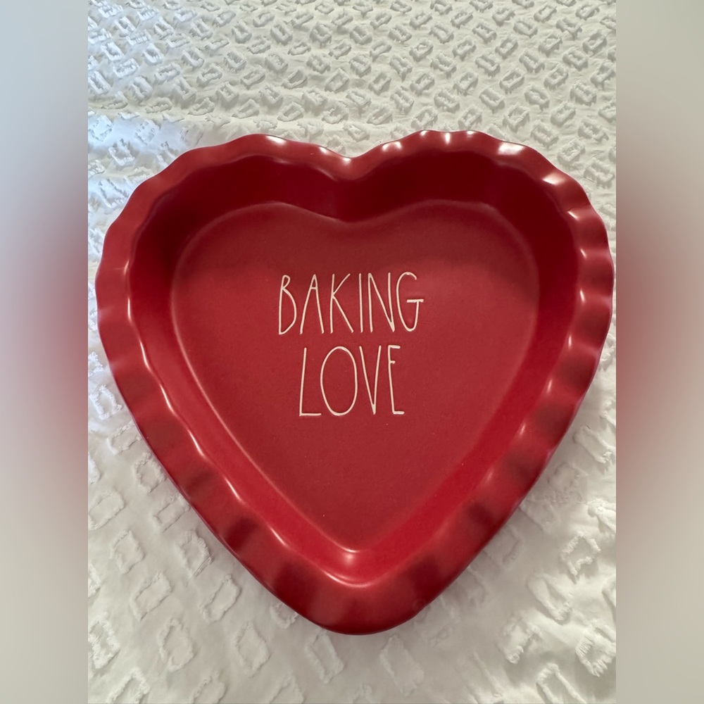 Rae Dunn Red Heart-Shaped Bakeware Dish